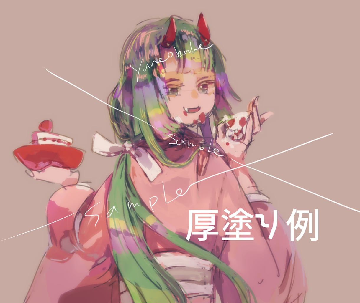 可愛い系!配信・SNS用の一枚絵描きます 表情差分3種付きで活動応援します イメージ5