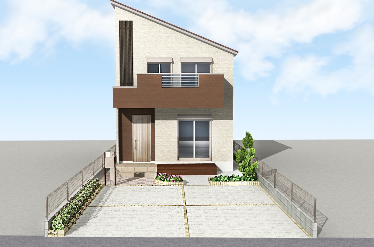 建築パースでご提案!外観パースの作成をいたします ご新築のイメージ、不動産・プロジェクト用プレゼン資料 イメージ7