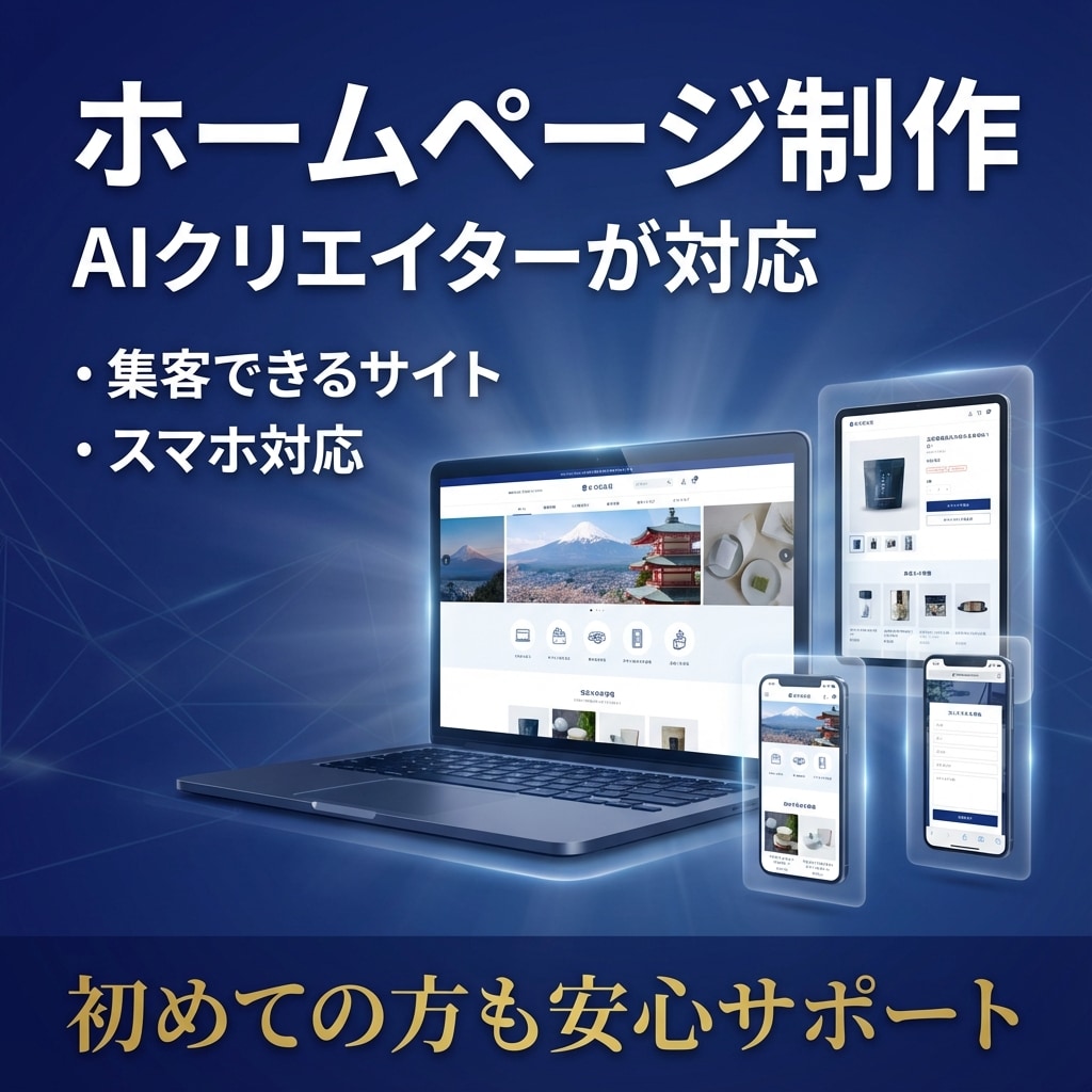 AIクリエイターがホームページを制作します 初めての方も安心！集客できるサイトを作成 イメージ1