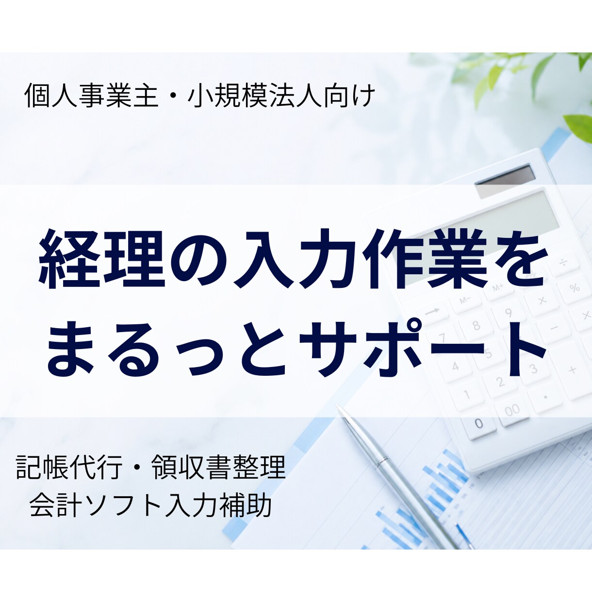 マネーフォワードで正確・丁寧に記帳代行します 領収書整理が苦手な方へ｜税理士法人勤務・簿記2級が対応 イメージ1