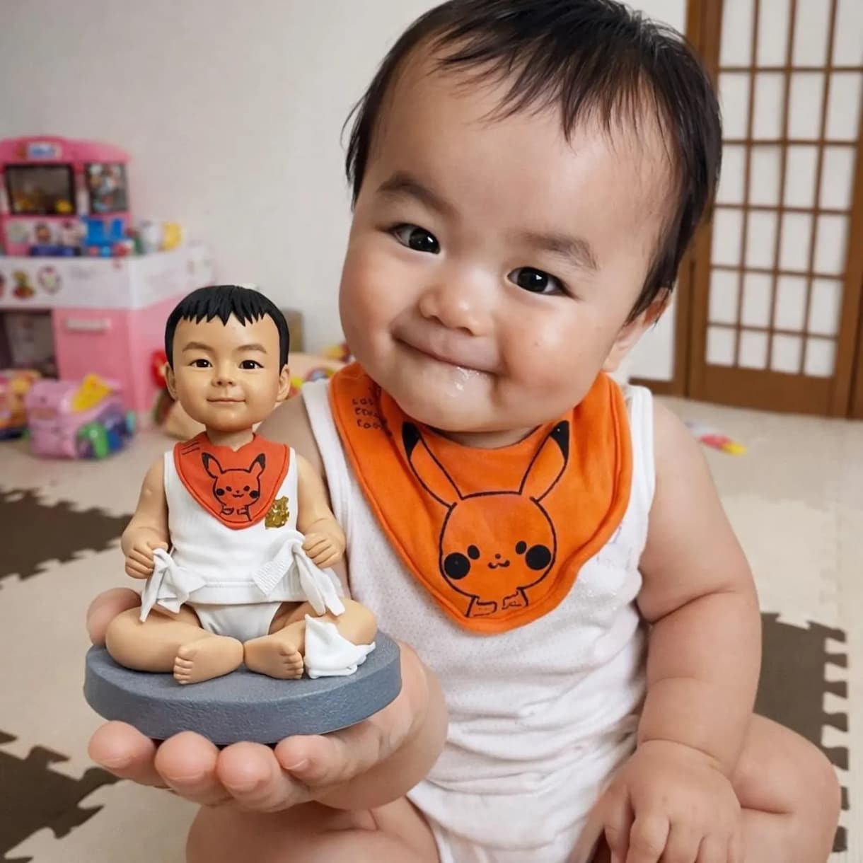写真から作るオーダーメイド子供フィギュアます キッズの成長記念にのギフト｜赤ちゃん似顔人形｜出産祝い イメージ4