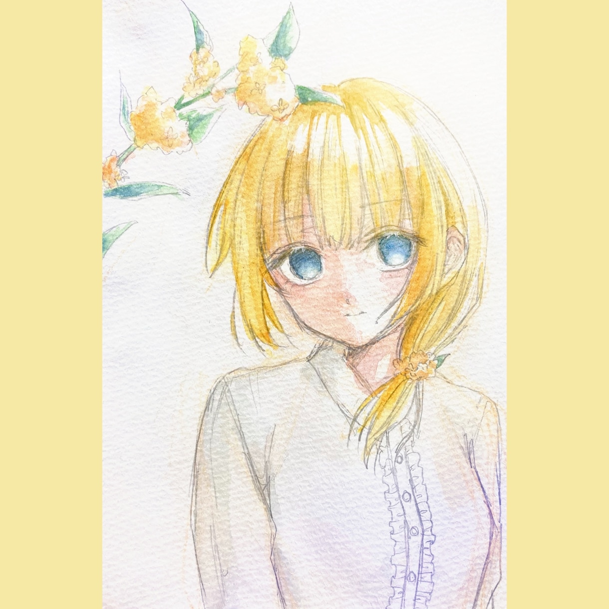 アナログで水彩イラスト描きます かわいいほわほわ水彩や闇を感じるイラスト！プレゼント用にも！ イメージ10