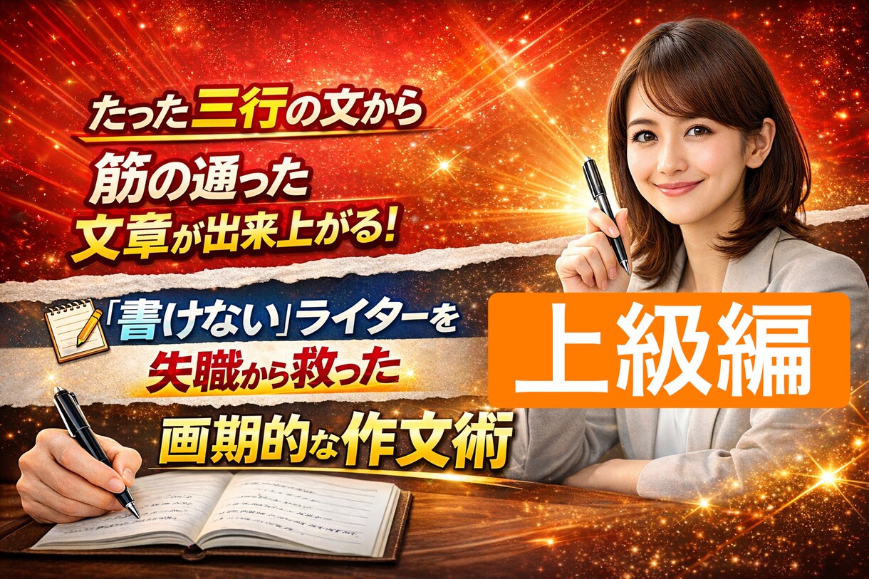 たった三行で文章を組み立てる作文術を伝授します 書けないライターを失職から救った目からウロコの三行作文術 イメージ1