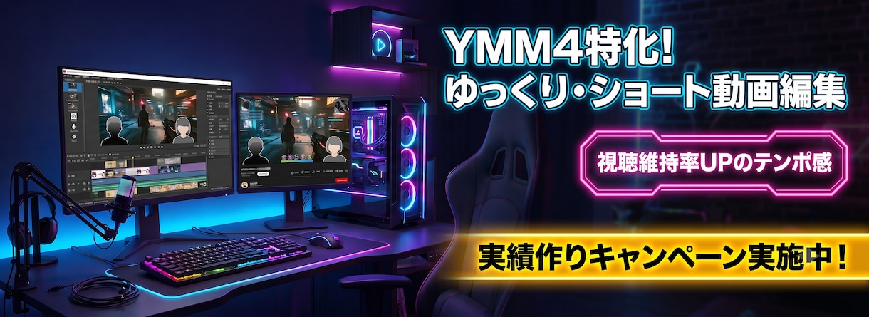 YMM4特化！ゆっくりやショート動画編集します 視聴維持率UP！テンポの良い高品質な動画をお届けします イメージ1