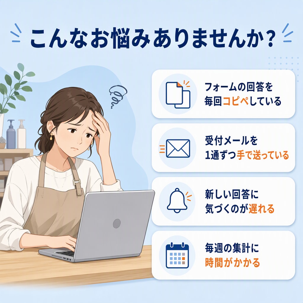 実績作り-スプレッドシートの手作業を自動化します フォーム回答や通知の転記を自動化。現役SEが素早く構築します イメージ2