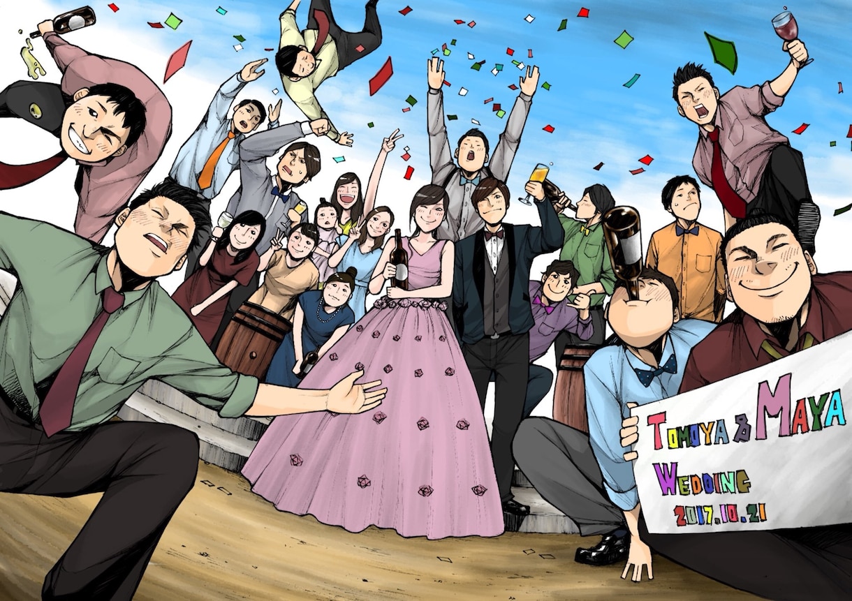マンガ風イラスト制作いたします マンガ、アナログタッチの画風！似顔絵やプレゼント用にぜひ！ イメージ8
