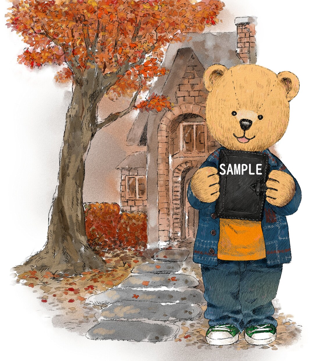 テディベアや動物を絵本のようなタッチで描きます 絵本やポスター・思い出の洋服などを暖もりタッチで描きます イメージ5
