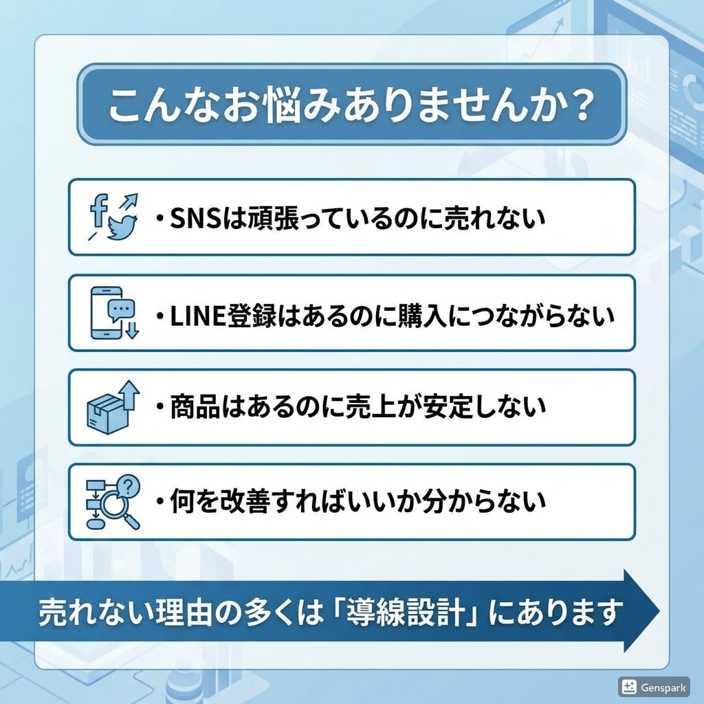 売上につながらない原因を診断します｜導線改善します 売れない原因をズバリ特定！あなたの「マーケ導線」徹底健康診断 イメージ2