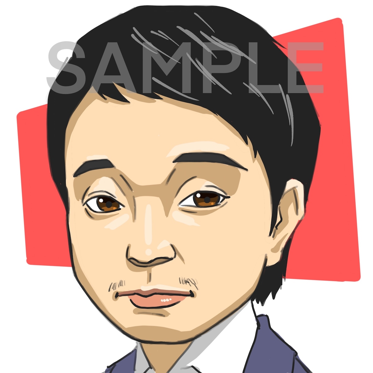 SNS用のアイコン似顔絵描きます 似ていてポップな似顔絵、低価格で描きます！ イメージ4