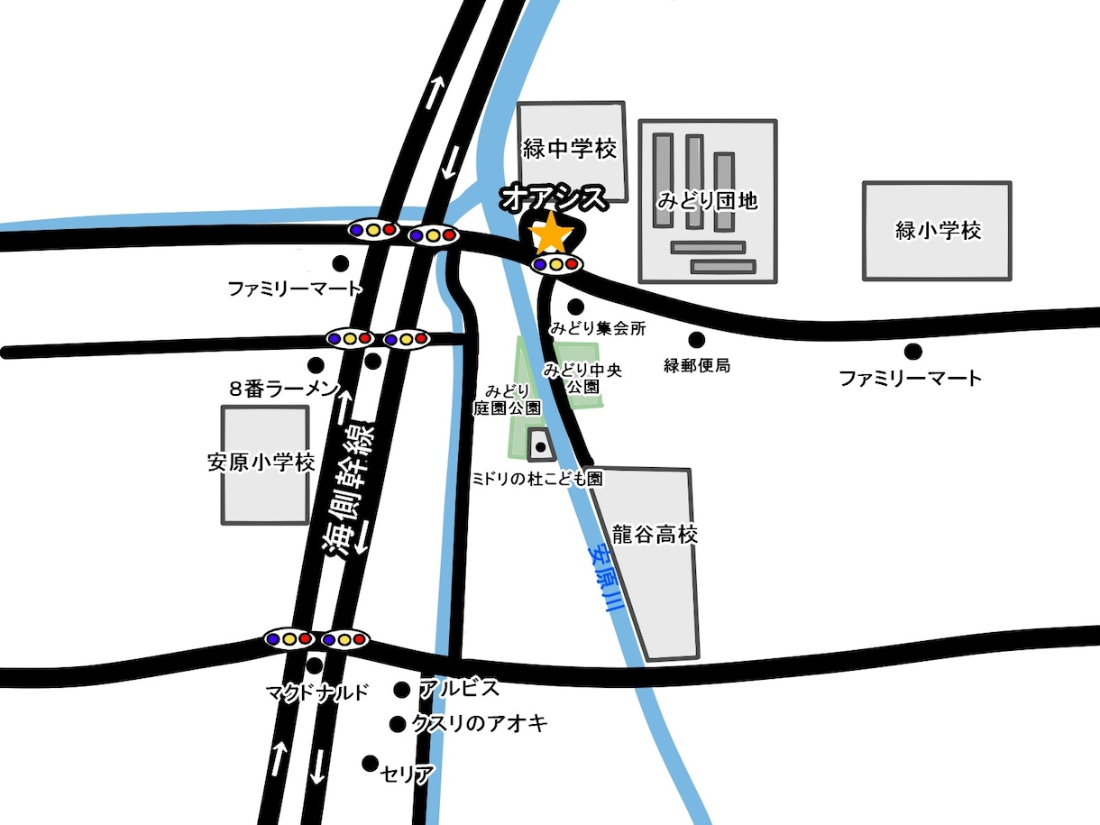 地図のトレースをします パンフレットの地図イラストのトレース イメージ3