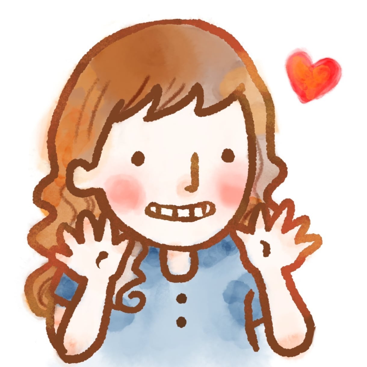 絵本のような水彩タッチの似顔絵を描きます 手描きのようなやさしい雰囲気の似顔絵をご希望の方へ イメージ1