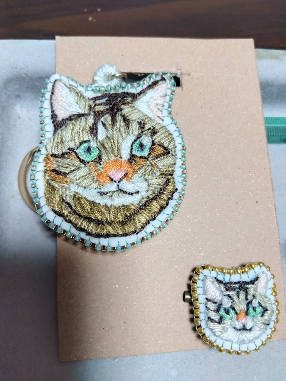 可愛いペットさんの刺繍アクセサリー作ります ナチュラル可愛い刺繍アクセで大切なご家族といつも一緒です イメージ2