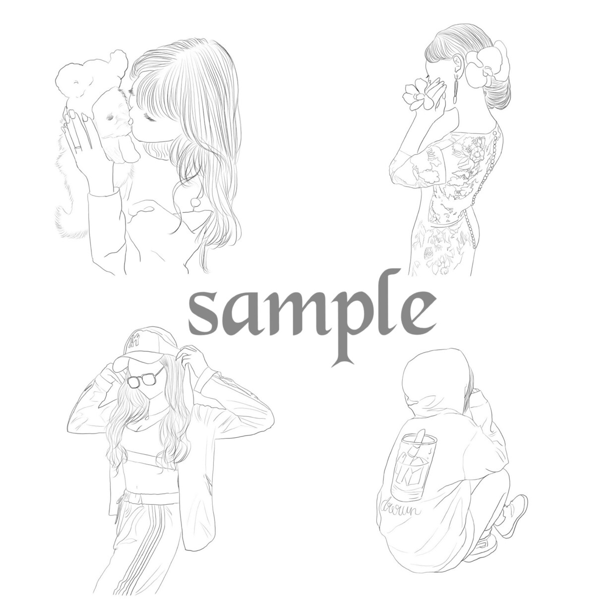 シンプル、白黒デザイン、オシャレイラスト描きます SNSなどのアイコンやインテリアにいかがですか？ イメージ2