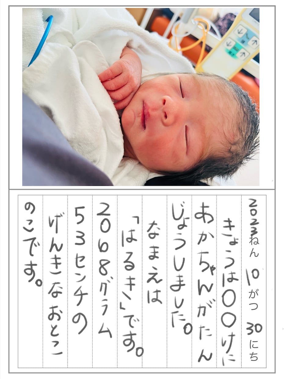出産報告　作ります \\ 絵日記・黒板・カラーの3枚セット // イメージ2