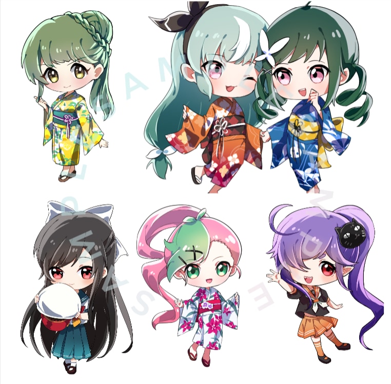 かわいい風夢絵、アイコン、デフォルメ制作します アイコン、ミニキャラ、オリジナル、夢絵、二次創作何でもOK！ イメージ3