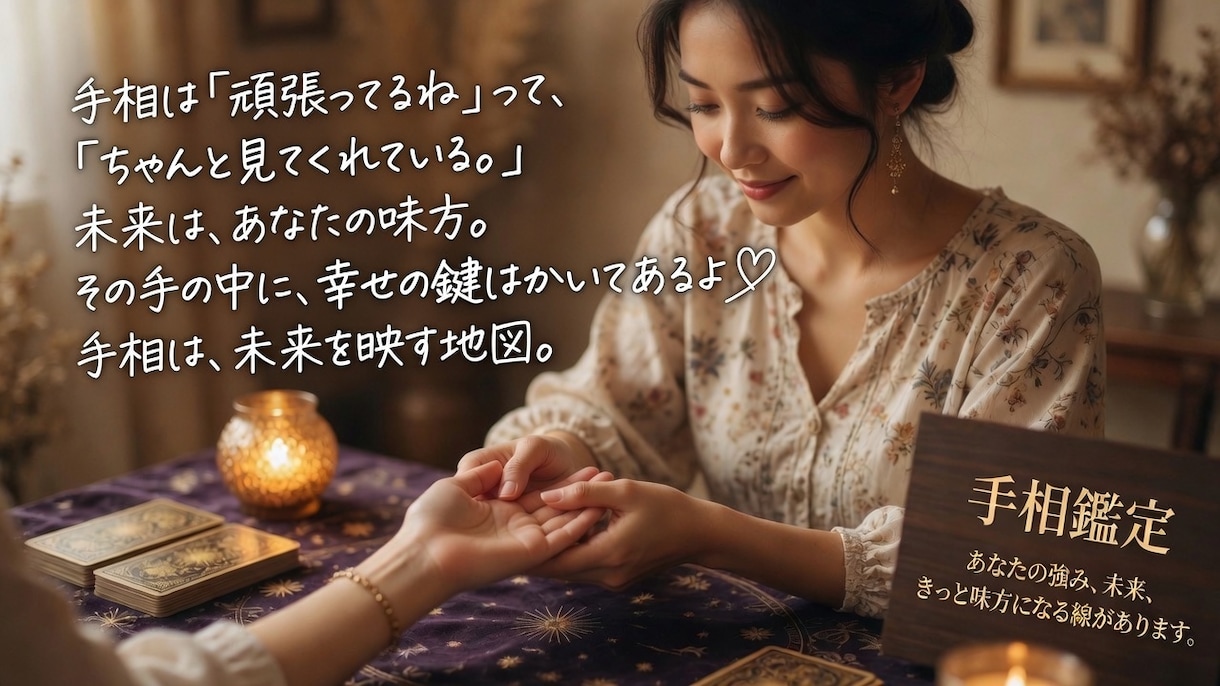 鑑定書付き｜右手の写真だけで貴方の運勢を占います 恋愛も仕事も金運も 手のひらには答えが沢山あります。 イメージ1