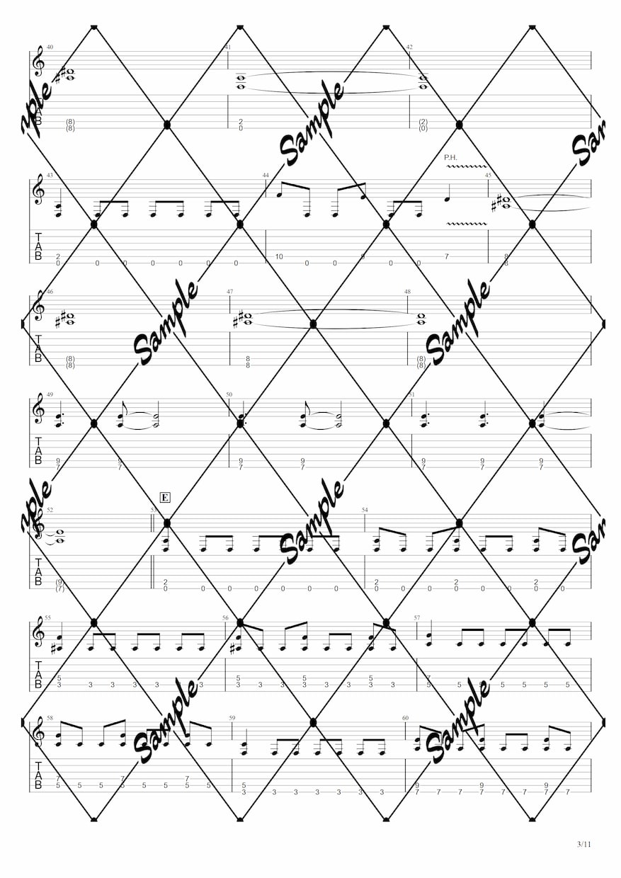 あなたの弾きたいギター【TAB】譜作成します あの曲のタブ譜が欲しいけど見つからない、そんな時に！ イメージ4