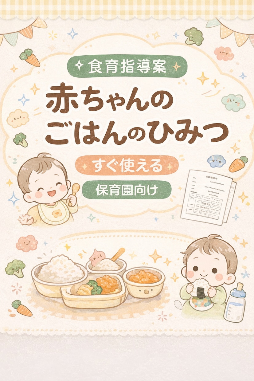 赤ちゃんのごはんを知る食育指導案になります 考える時間ゼロ！そのまま使える食育指導案をお届けします イメージ1