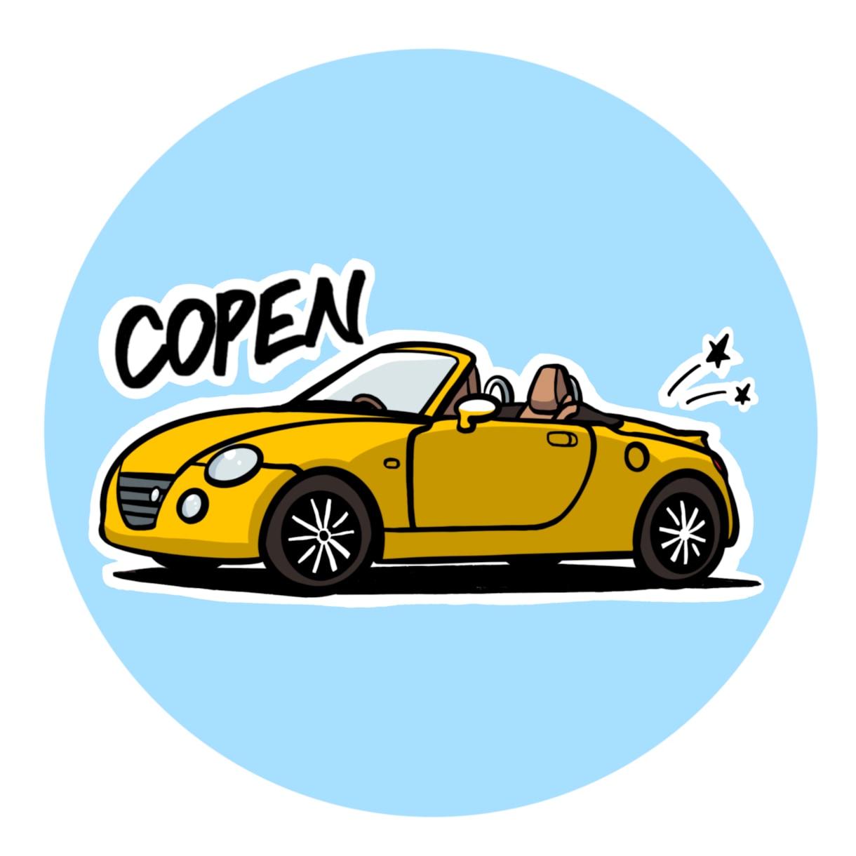 ポップな車のイラスト描きます ステッカーなどのグッズ制作・納車祝いのプレゼントなどに！ イメージ3