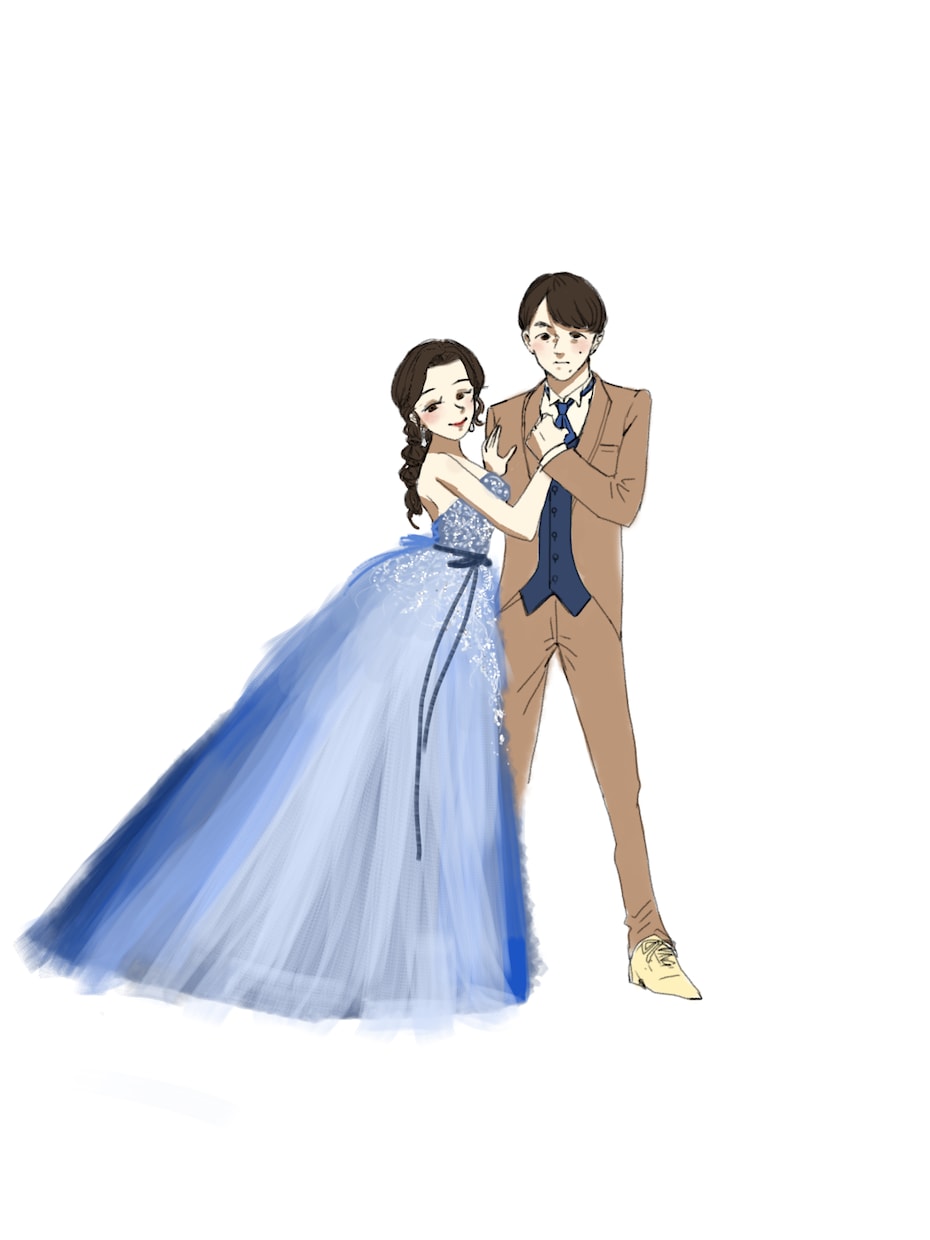 結婚式のドレス色当てクイズイラスト描きます 3〜5択の色当てクイズイラスト！ドレスを忠実に再現！ イメージ3