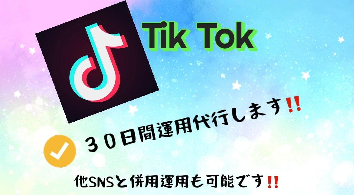30日間◆TikTokアカウント運用代行します 30日間TikTok運用代行します！！ イメージ1