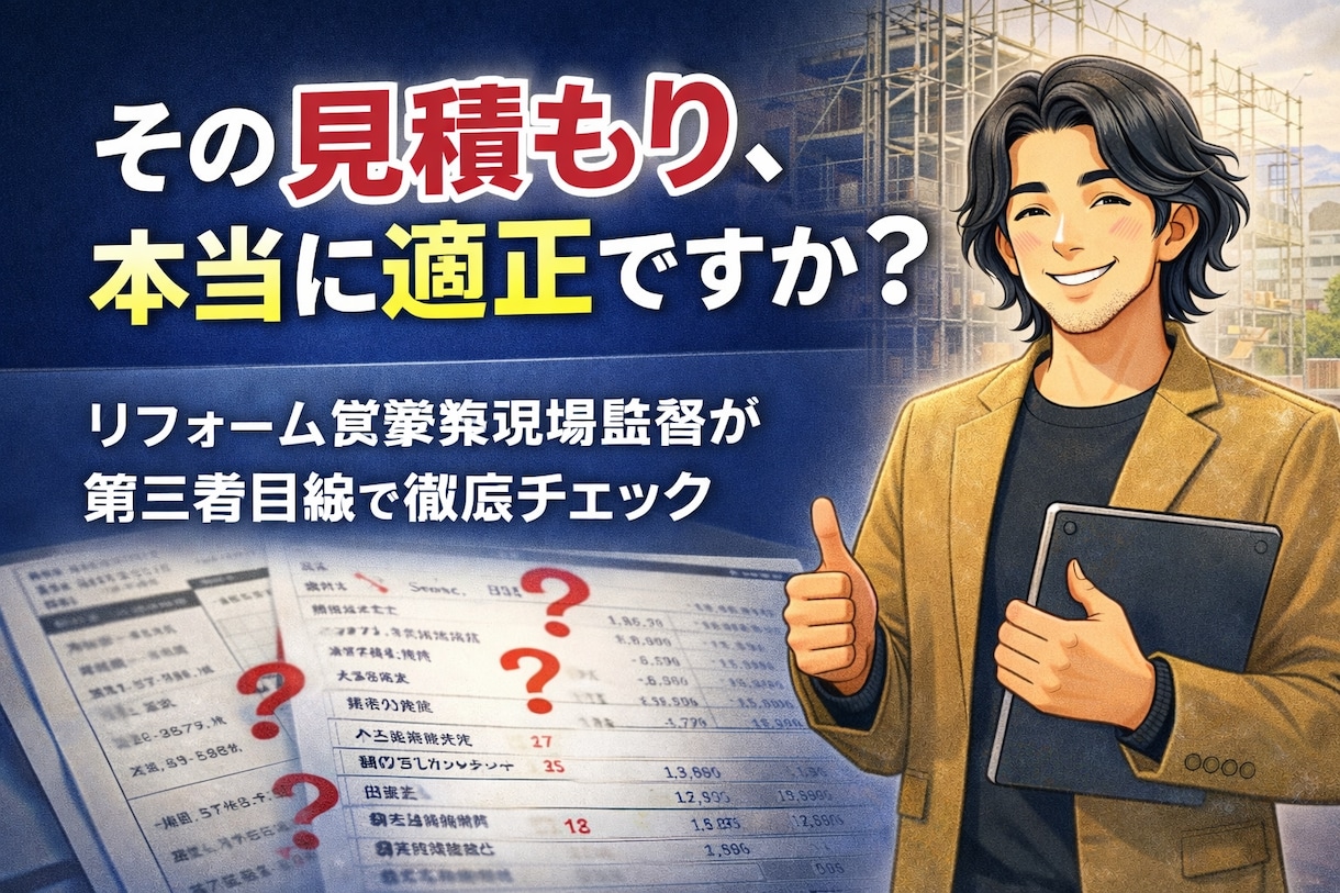 リフォーム業者の見積もりを添削します 見積もり金額や提案内容の妥当性について添削アドバイスします イメージ1