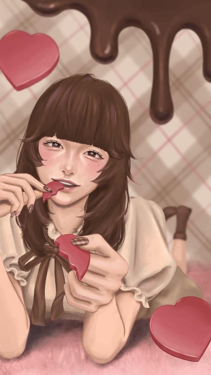 厚塗りでリアルタッチの女の子を描きます 似顔絵も描けます❣️アイコンなどにぜひ(^^)！ イメージ1