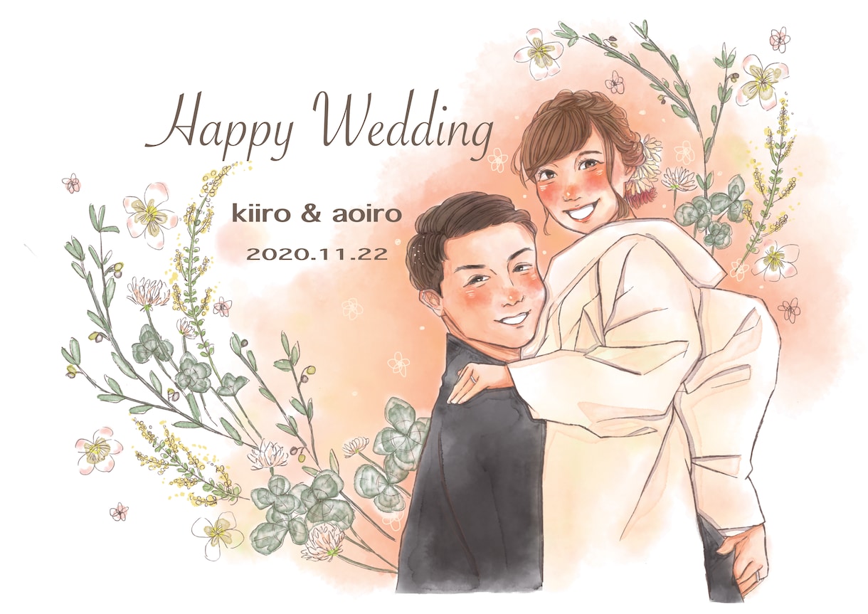 ふんわり可愛いウェルカムボード心を込めて描きます ♡♡結婚式やプレゼントにおすすめです♡♡ イメージ2