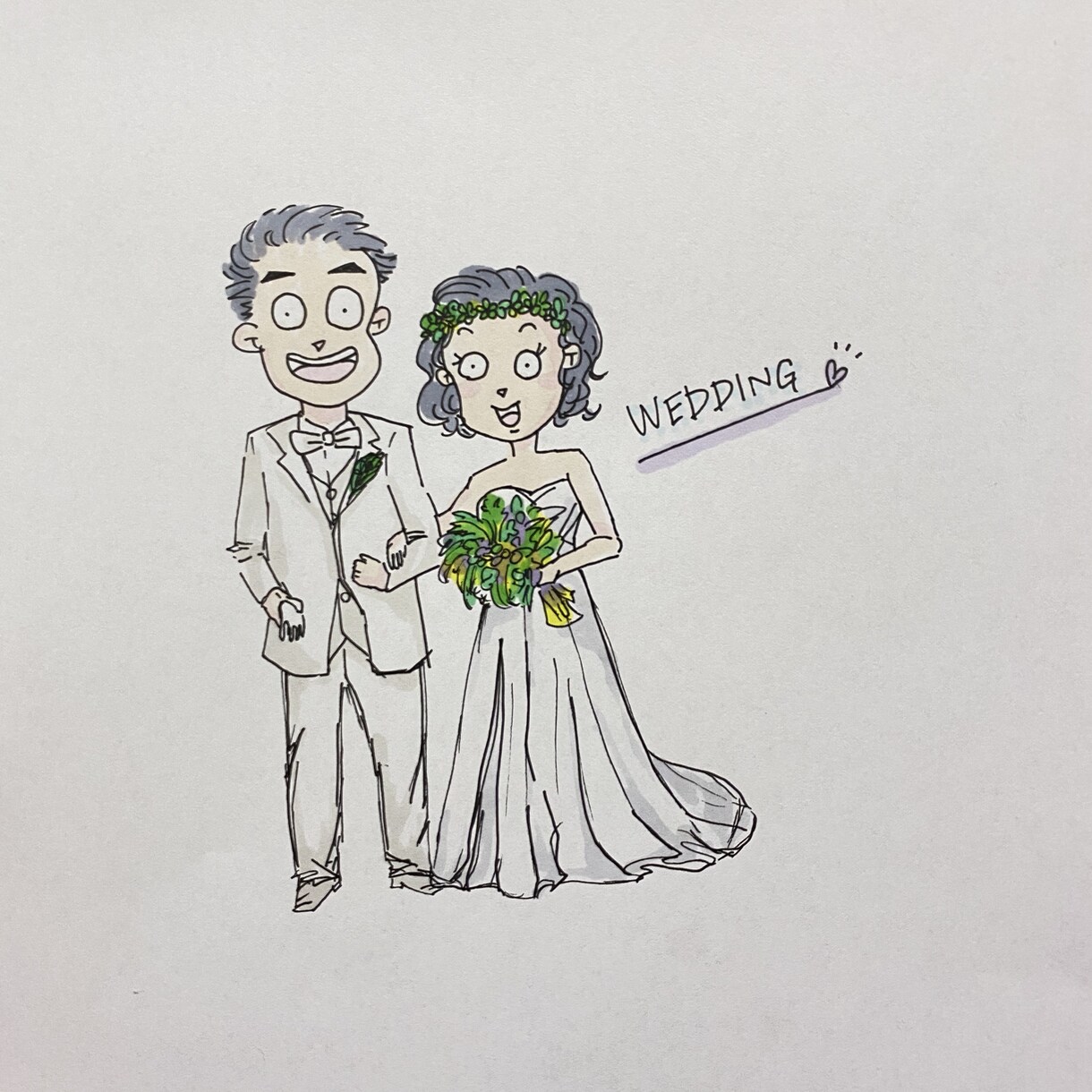 ウエディングイラストを描きます 明るい未来に向けてお二人の似顔絵はいかがですか？♡ イメージ4