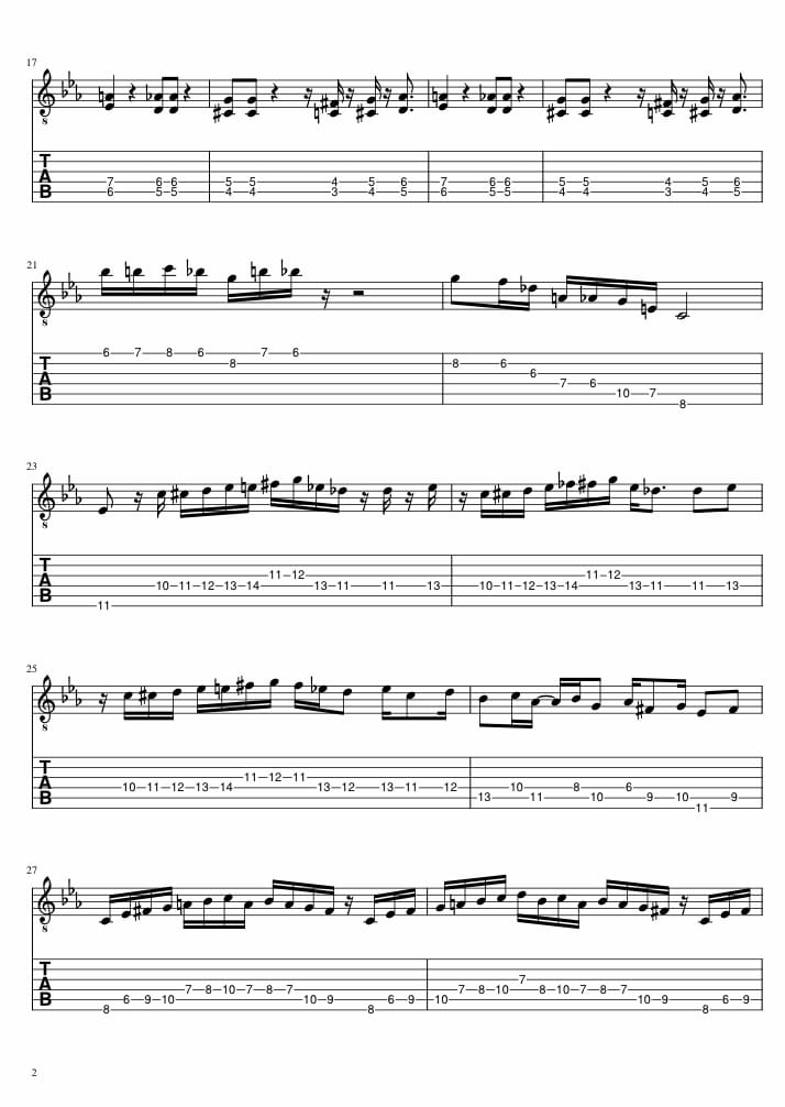 現役ギタリストが正確かつ格安でギター譜面作成します コンテスト受賞歴多数のスキルでどんな曲でもTAB譜にします！ イメージ2