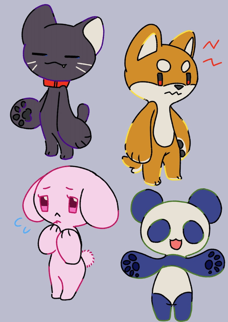 かわいい系キャラクターデザイン描きます ふわっとかわいいキャラクターデザイン！ イメージ1