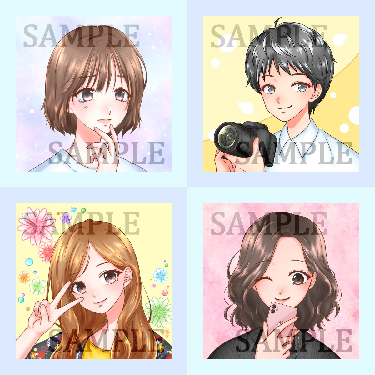 魅力的なSNSアイコン描きます かわいいからかっこいいまで対応、アイコン作成 イメージ8