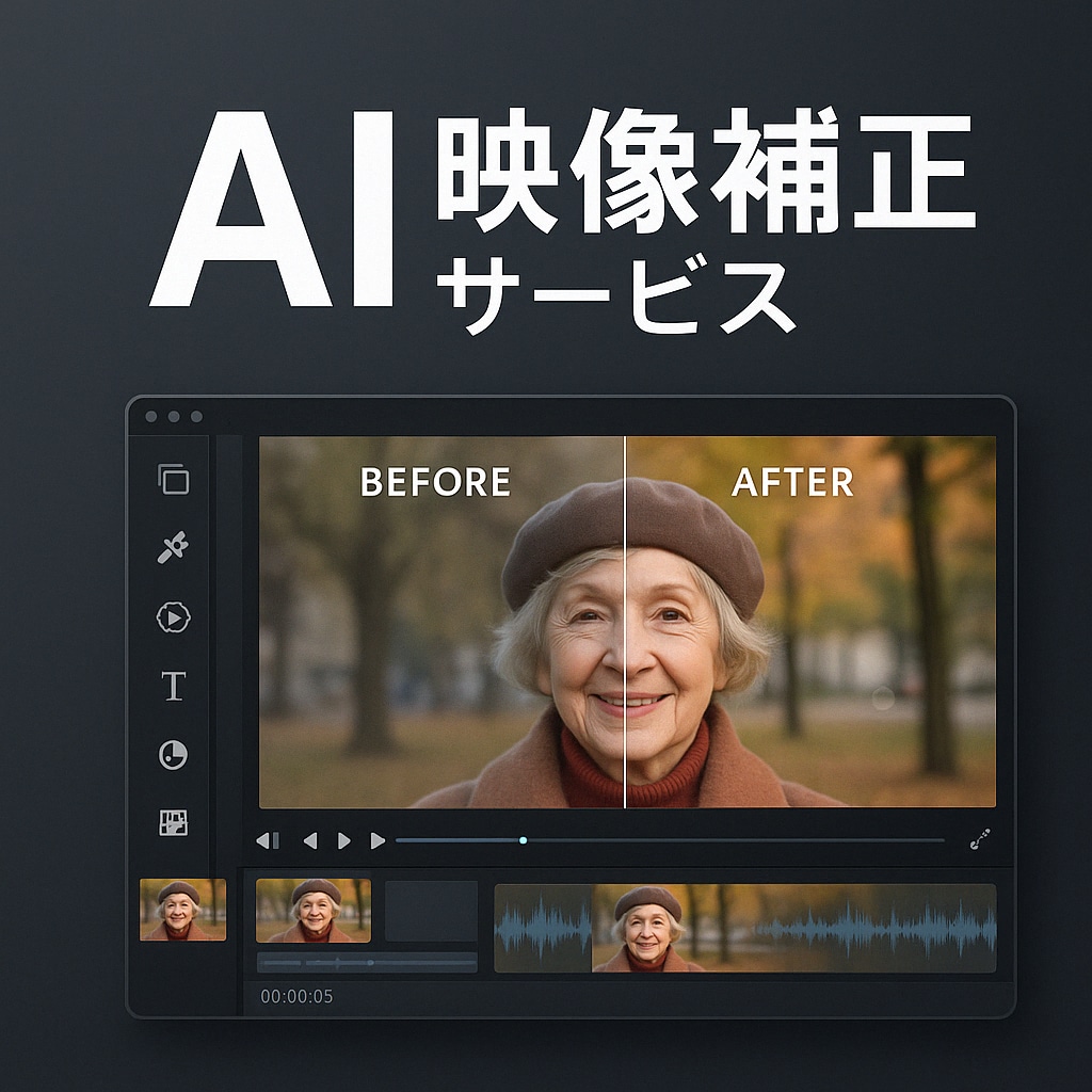 動画を高画質＆補正AIで美しくします AIで映像の悩みをまとめて解決します イメージ1