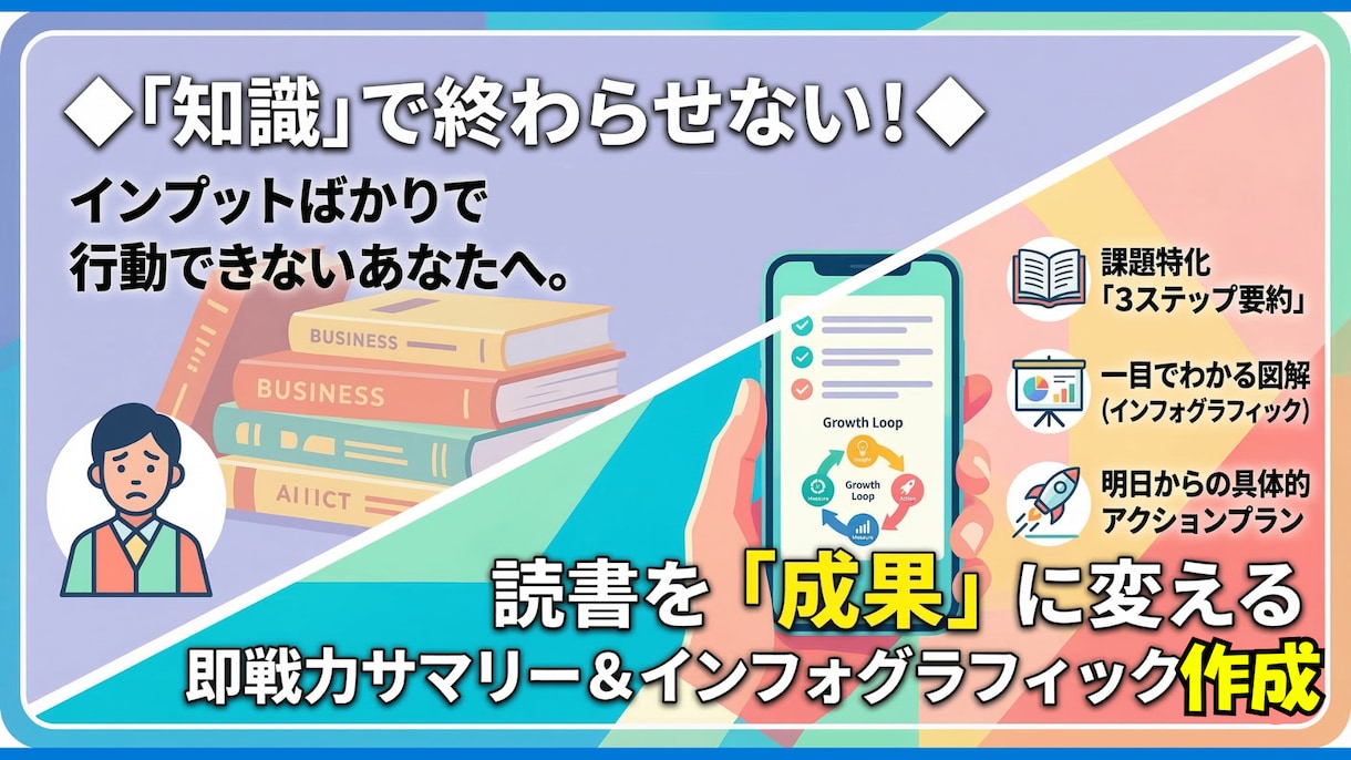 ビジネス書を要約＋図解でお届けします 読む時間はない。でも学びたい。 イメージ1