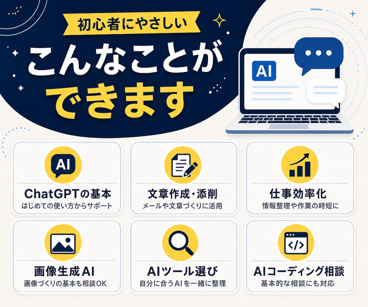 AI初心者さんに生成AIの使い方をやさしく教えます 完全初心者OK！画面共有で一緒に操作します イメージ2