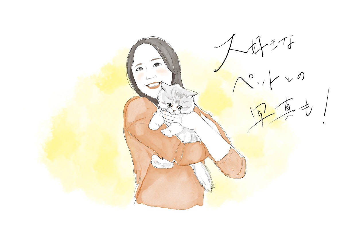 おしゃれ似顔絵◎プレゼントに喜ばれます 結婚祝い・誕生日等にオススメ◎ポストカード納品2,000円〜 イメージ10