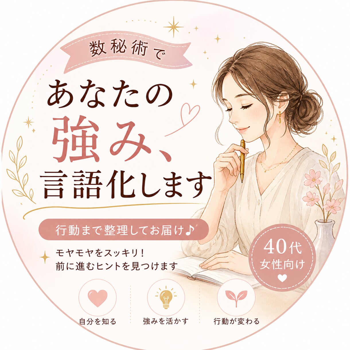 あなたの数字から“今すぐ使える強み3つ”出します 数秘術で“今すぐ使える強みと行動3つ”出します イメージ1