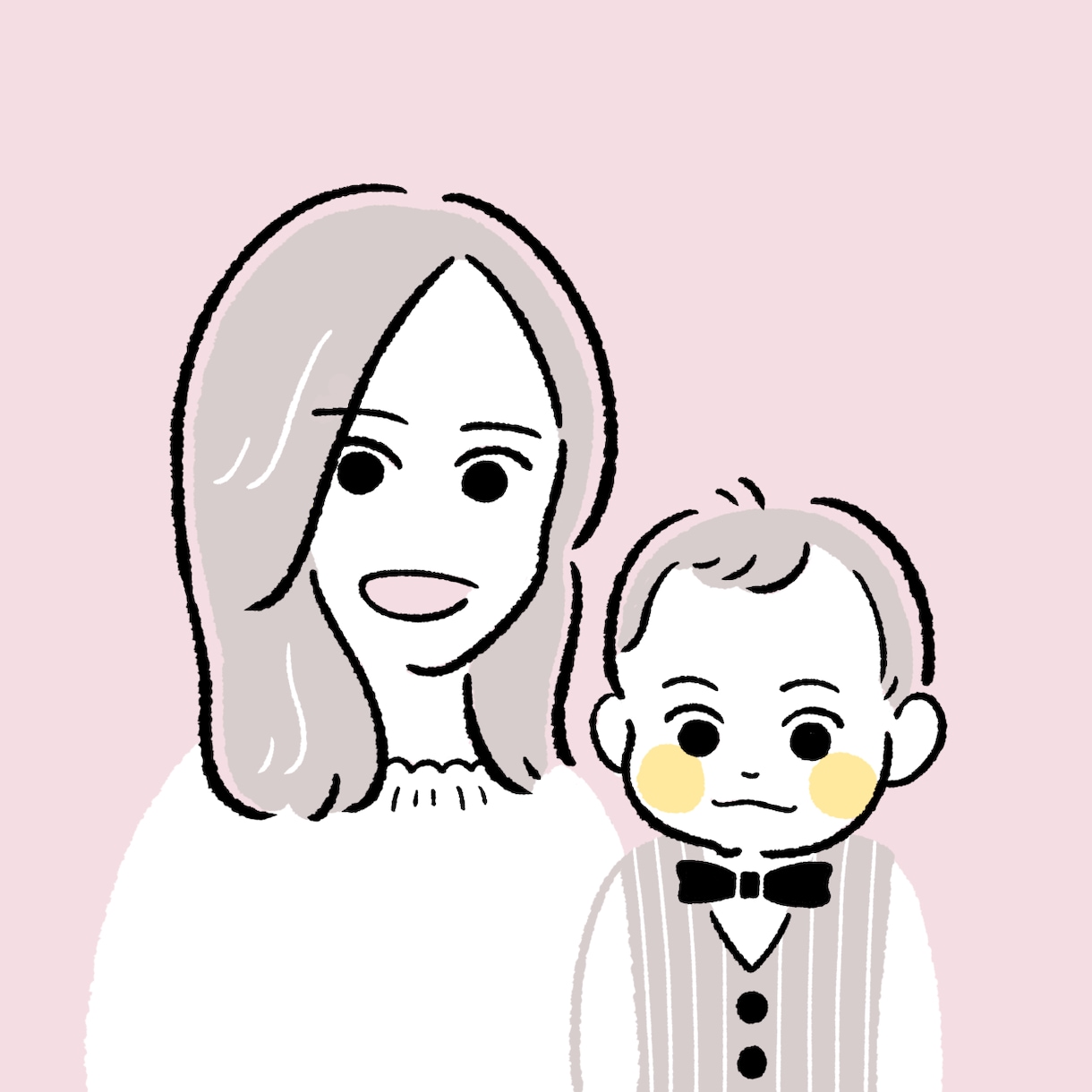 ブログSNS用｜シンプルなゆるかわアイコン描きます 商用OK！温かく優しいイメージが伝わるゆるイラストです イメージ10