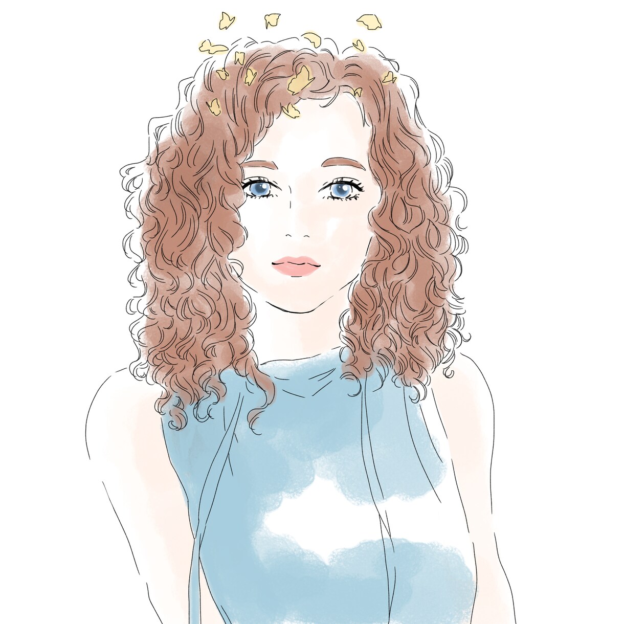 お試し価格♡SNSなどのアイコン水彩風に描きます アイコンやビジネス、プレゼントにピッタリな似顔絵を描きます！ イメージ1