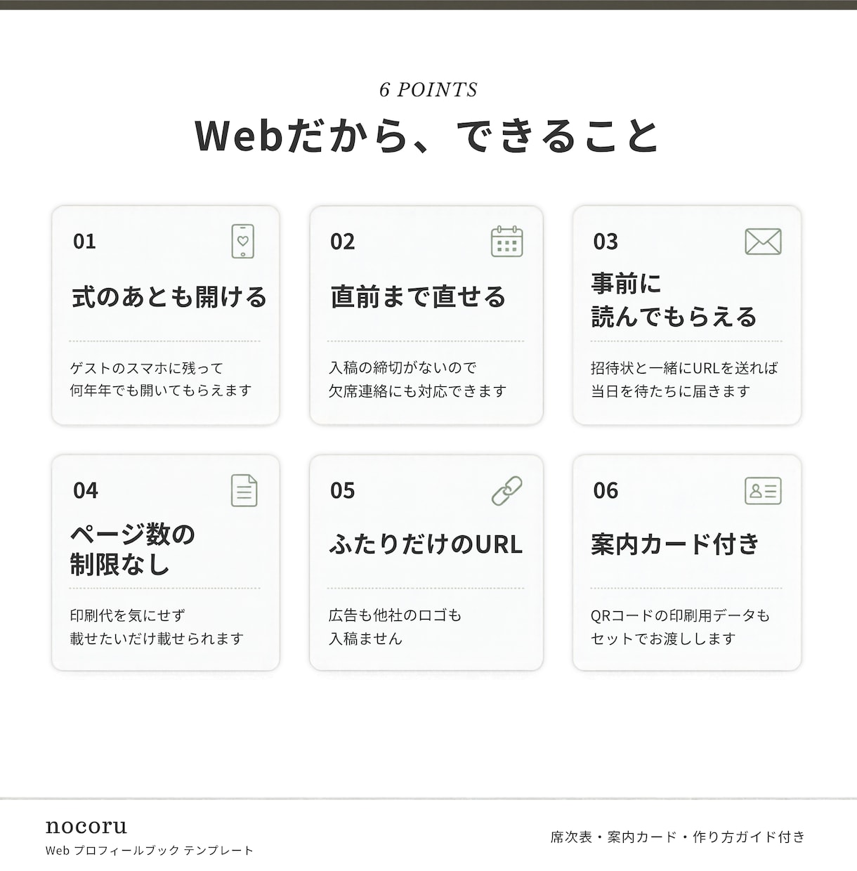式後も開かれるWebプロフィールブックを届けます 【先着3名様モニター価格】席表・案内カード付き／直前修正OK イメージ3