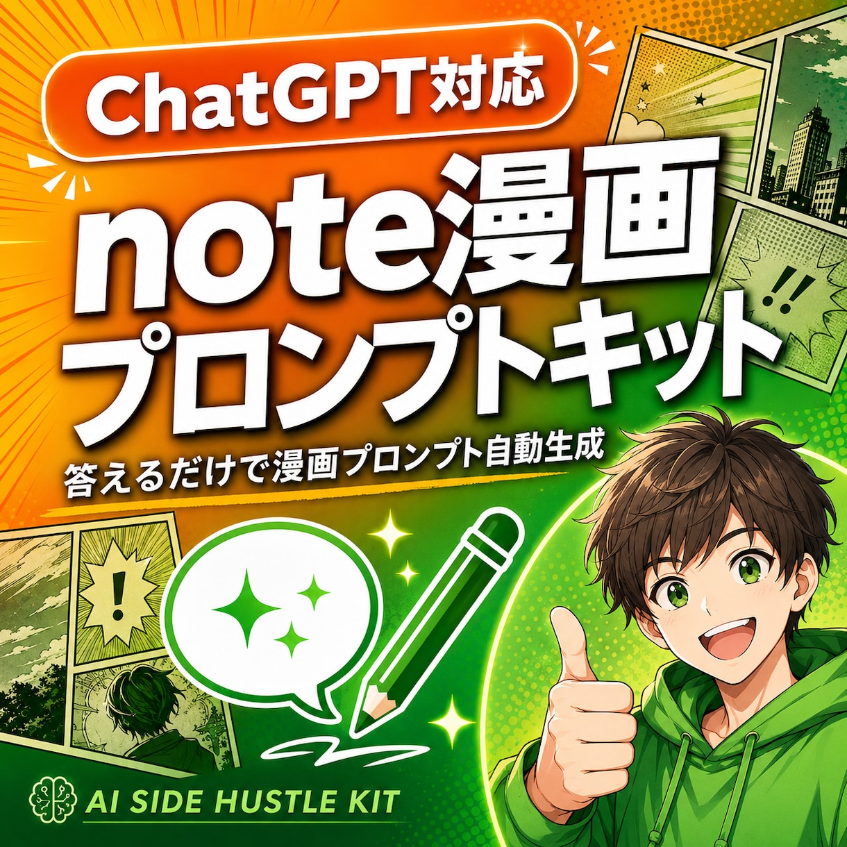 note記事から漫画プロンプトを自動生成します 絵が描けなくてもAIでnote漫画が作れる イメージ1