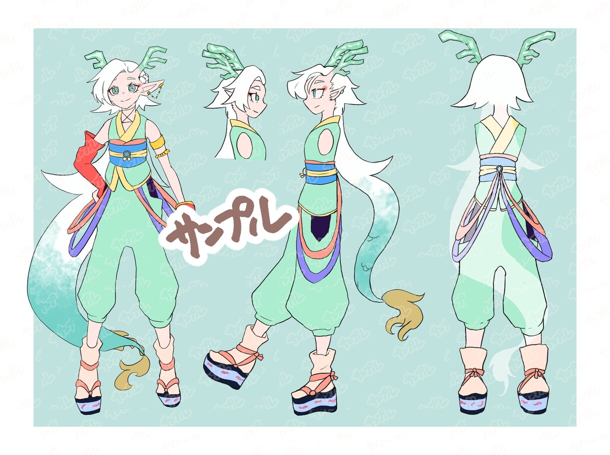 理想の自分だけのキャラお描きします キャラクターデザイン｜立ち絵｜三面図まで対応します！ イメージ2