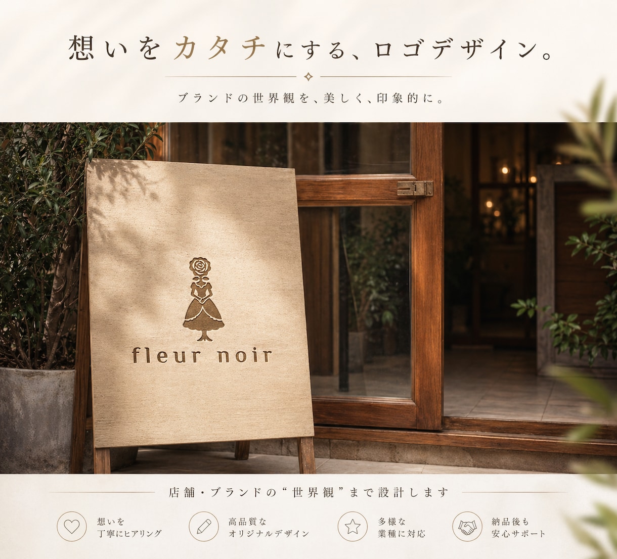 初めてのご依頼大歓迎◎基本料金でロゴ５案作成します 初稿4日後／修正無制限／納品後3ヶ月保証。初めての方も安心！ イメージ9