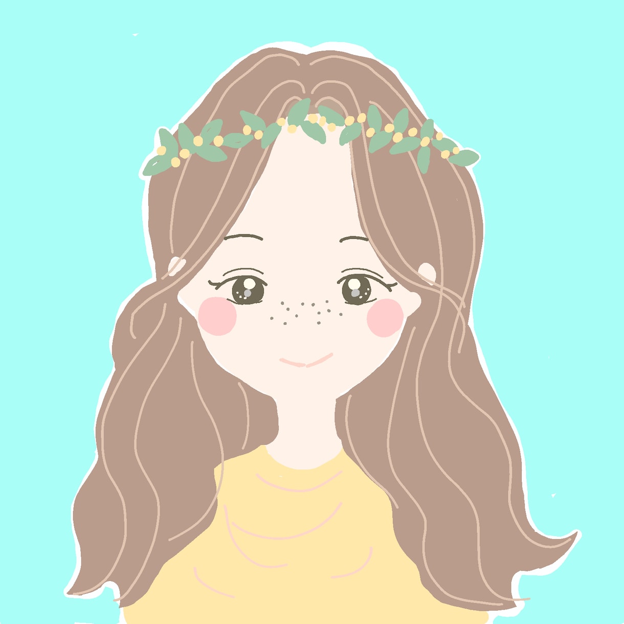 アイコンのイラストを制作します 花冠、星空、などイメージをお伝えください イメージ1