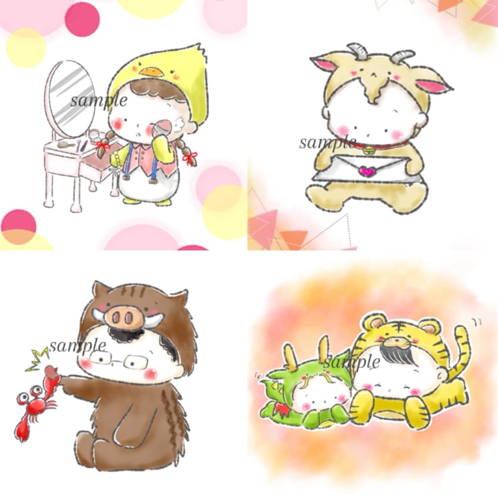 絵本のようなゆるふわSNS映えアイコン描きます 一目で"可愛い！”アイコン＆ヘッダーセット売り！ イメージ6