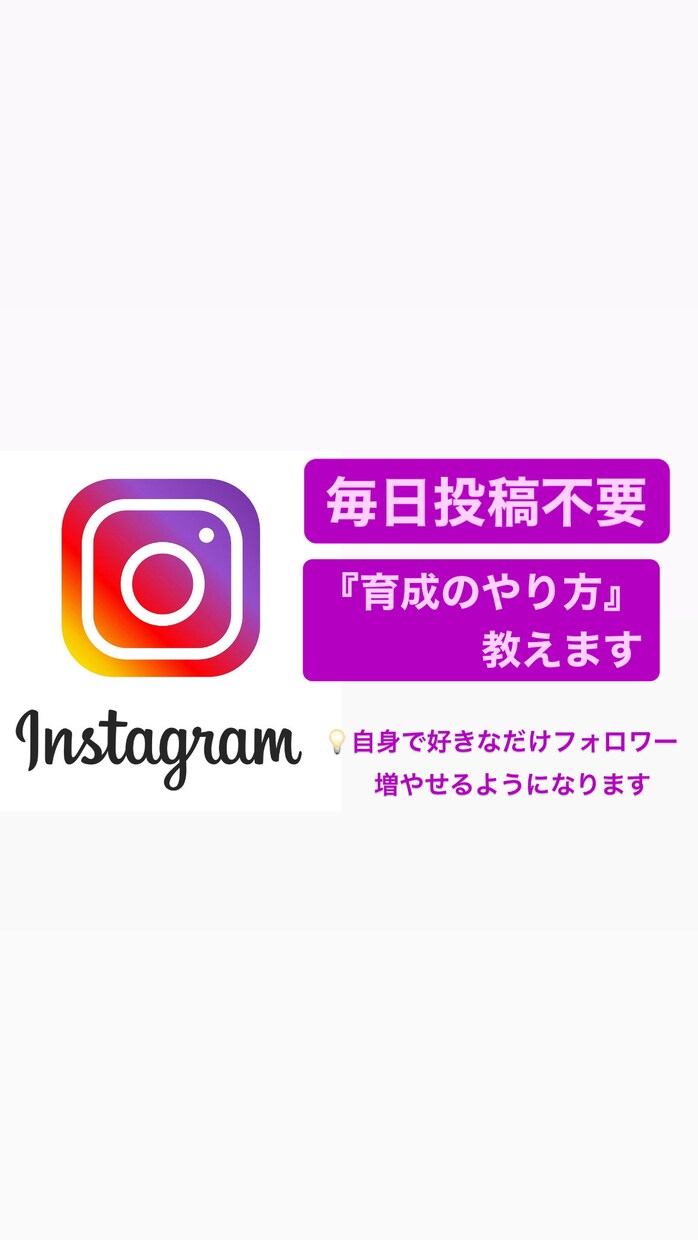 初心者大歓迎！　Instagramの育て方教えます インスタの法則をおさえれば誰でもフォロワー増やせます イメージ1