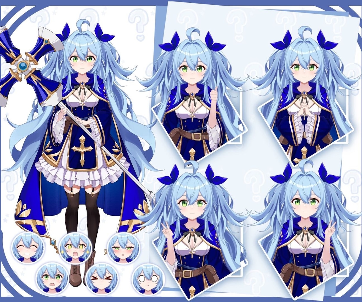 表情8つ付性別不問美麗vtuber全工程制作します 目に惹かれる高クオリティイラスト、滑らかモデリング、表情8つ イメージ3