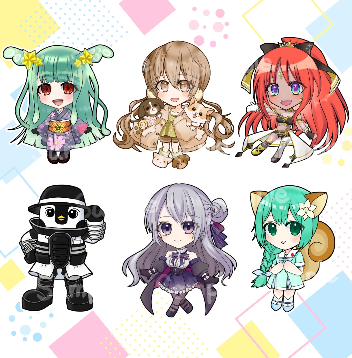 商用利用OK！ミニキャラ・SDキャラお描きします アイコン・YouTube・Vtuber・グッズイラストに！ イメージ5