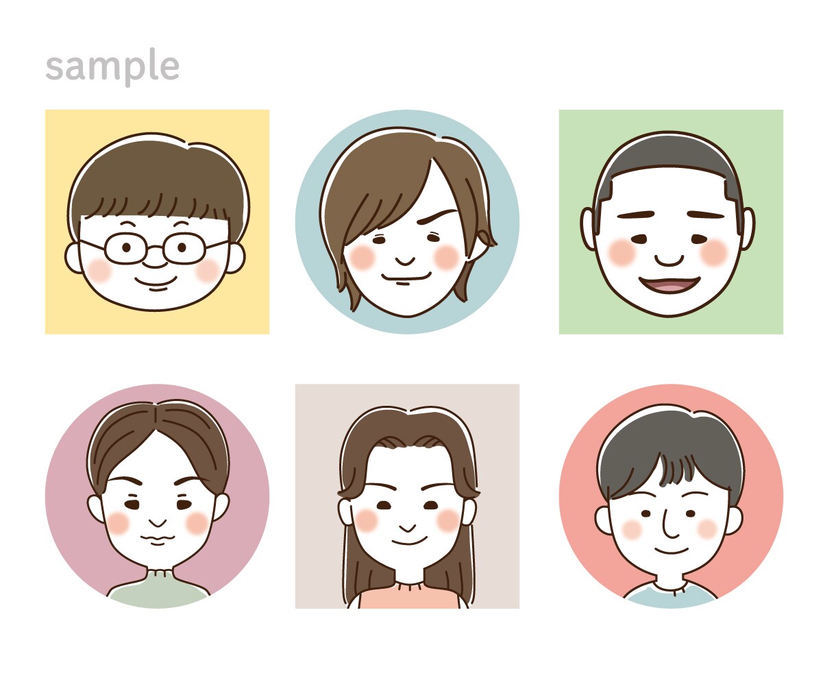 シンプルゆるかわいい♪あなたの似顔絵描きます SNS、名刺など　可愛い似顔絵で見る人にやさしい印象を♪ イメージ8