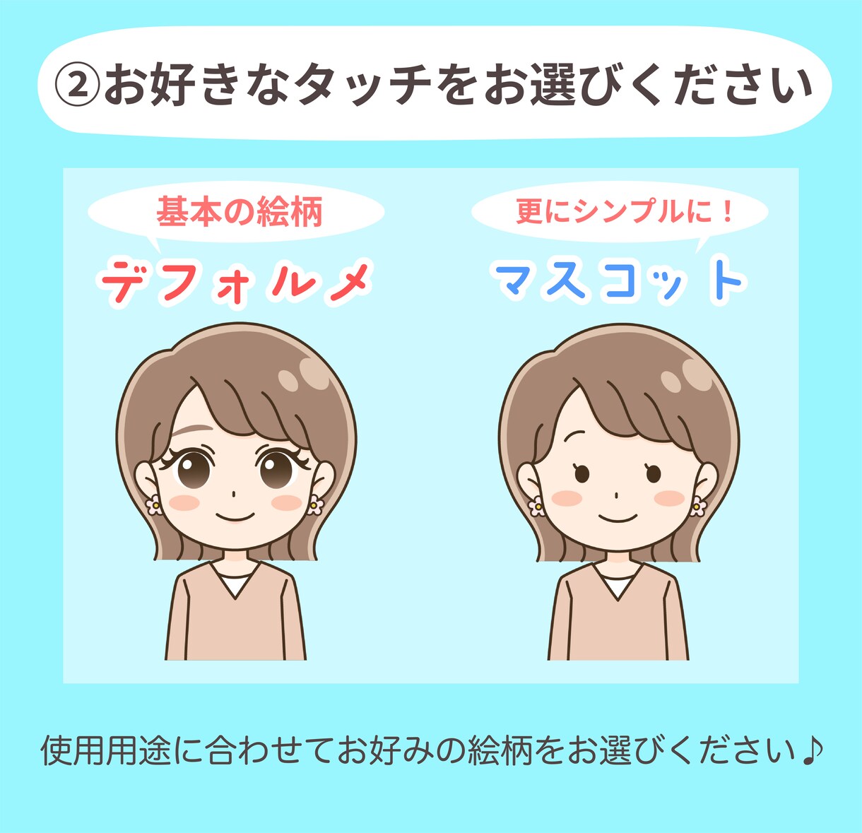完全フルオーダーでミニキャラアイコン6点制作します 表情・ポーズ・体型自由！誰とも被らないオリジナルアイコンに イメージ3